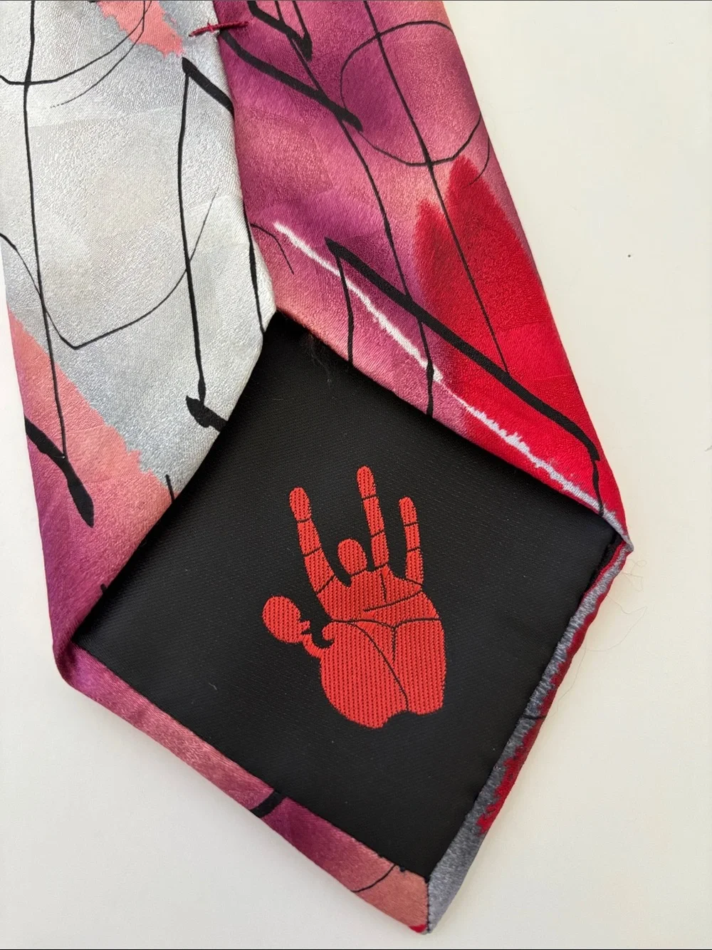 J Garcia Lady With Elsborate Headdress & Geko Limited Collection Silk Neck Tie
